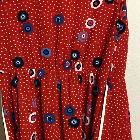 ModCloth Floral and Polkadot Red Wrap Dress size Small - Picture 6 of 8